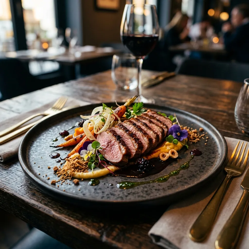 Saffron risotto on a terracotta plate